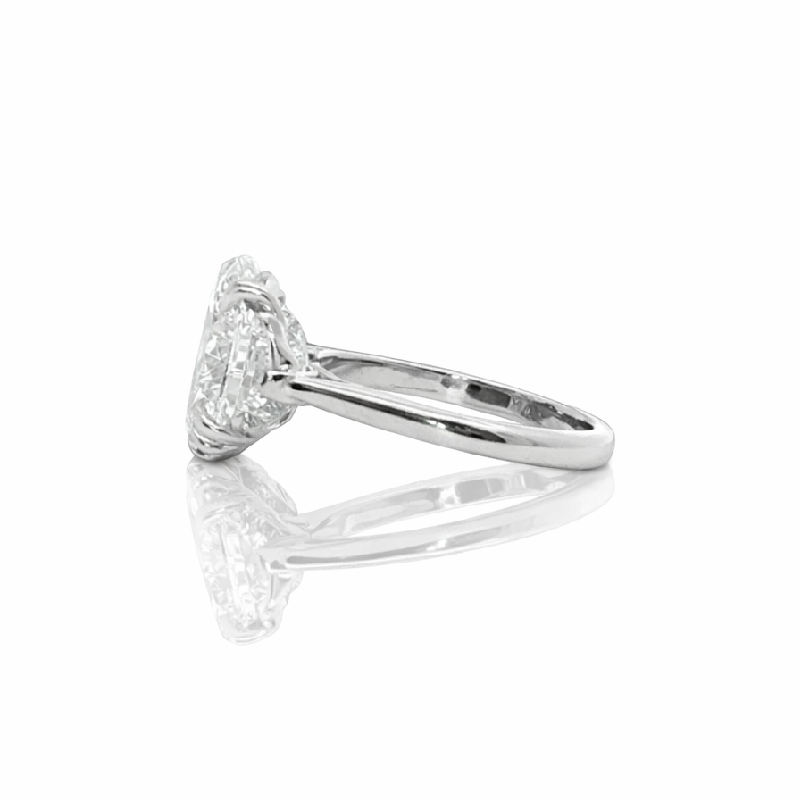 Diamond ring on a white background