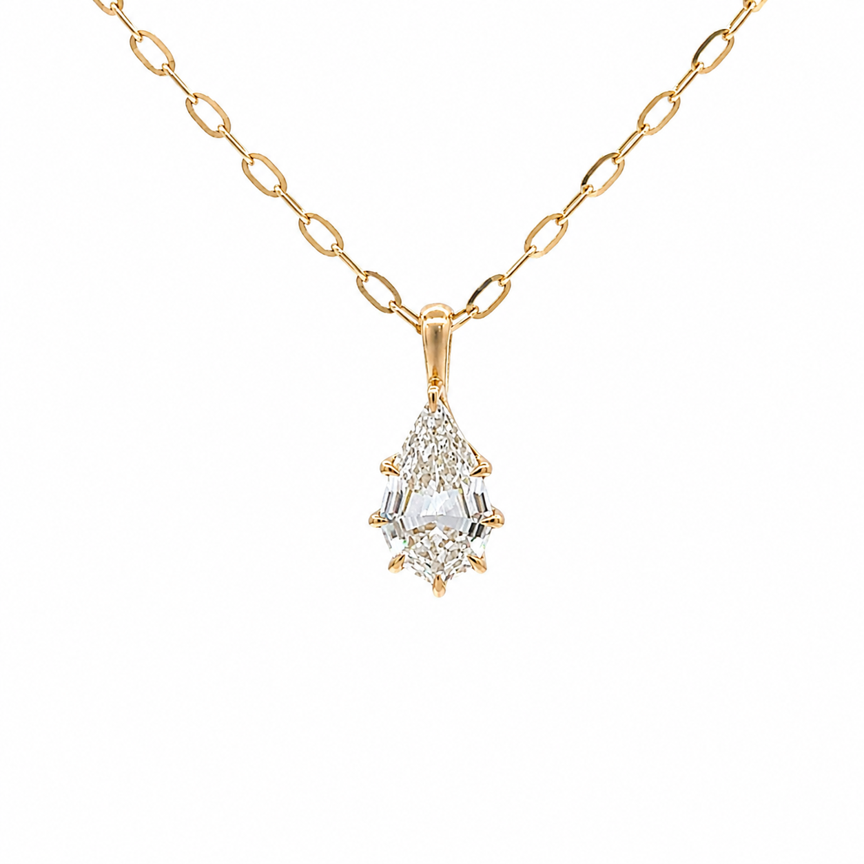 Solitaire pendant on a white background 