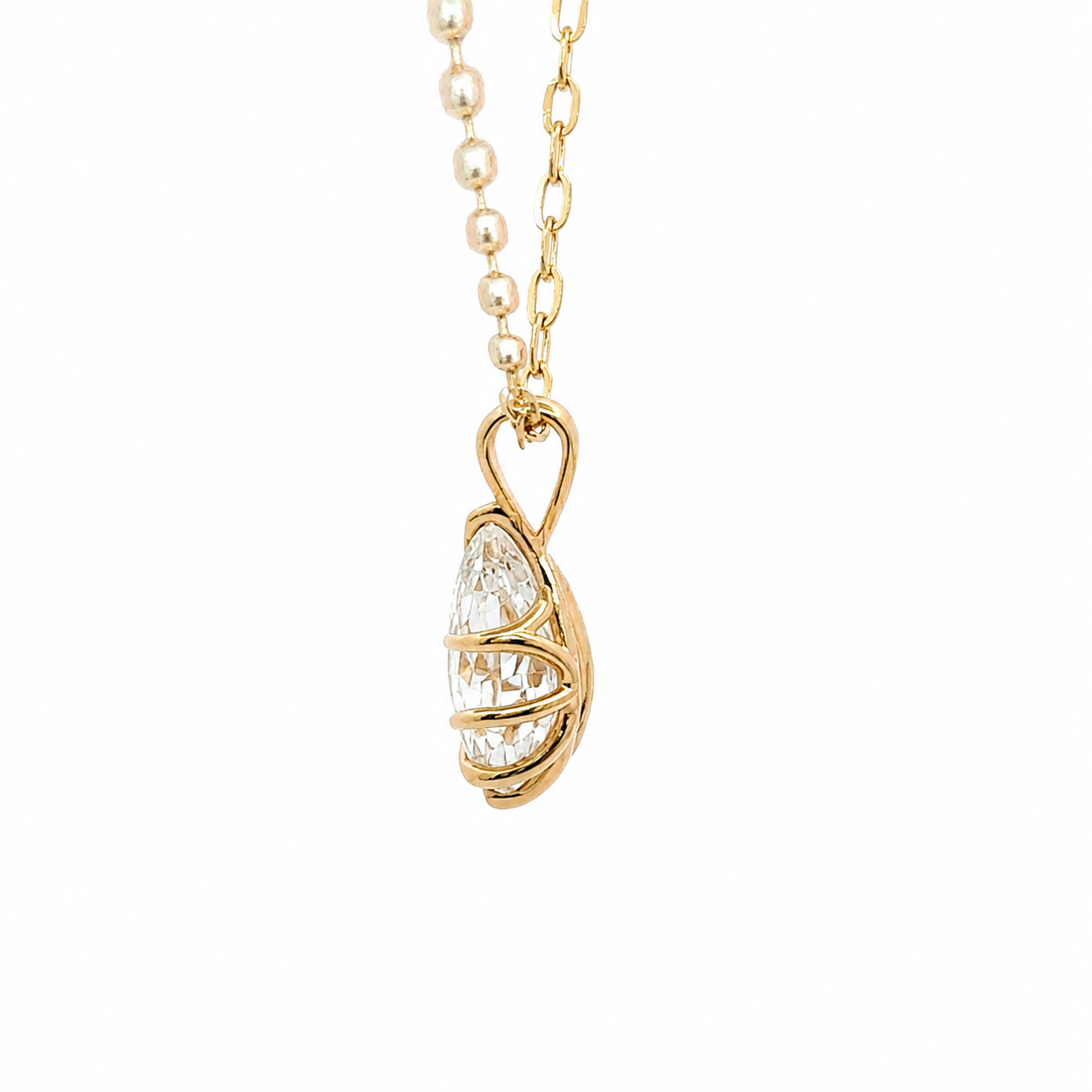 Solitaire pendant on a white background 