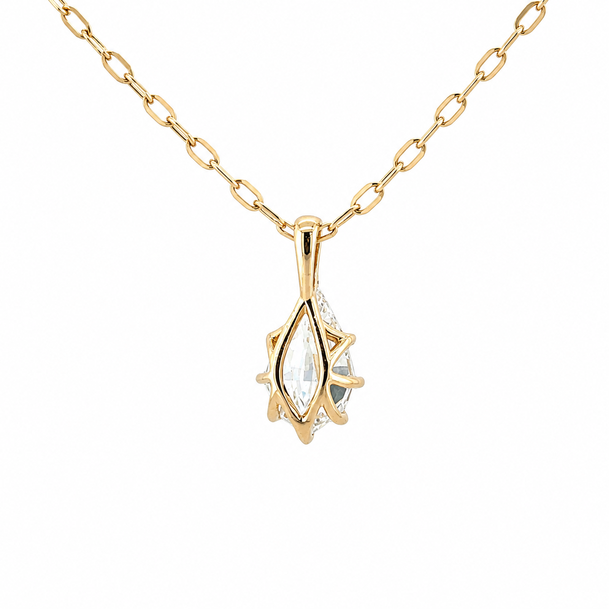 Solitaire pendant on a white background 
