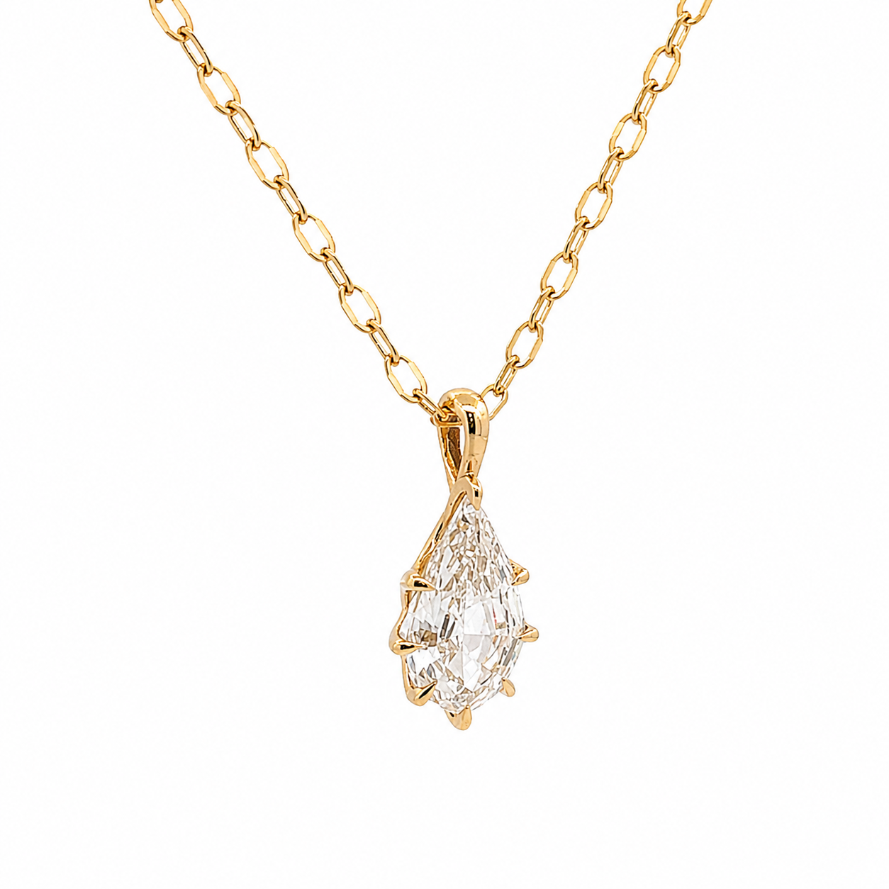 Solitaire pendant on a white background 