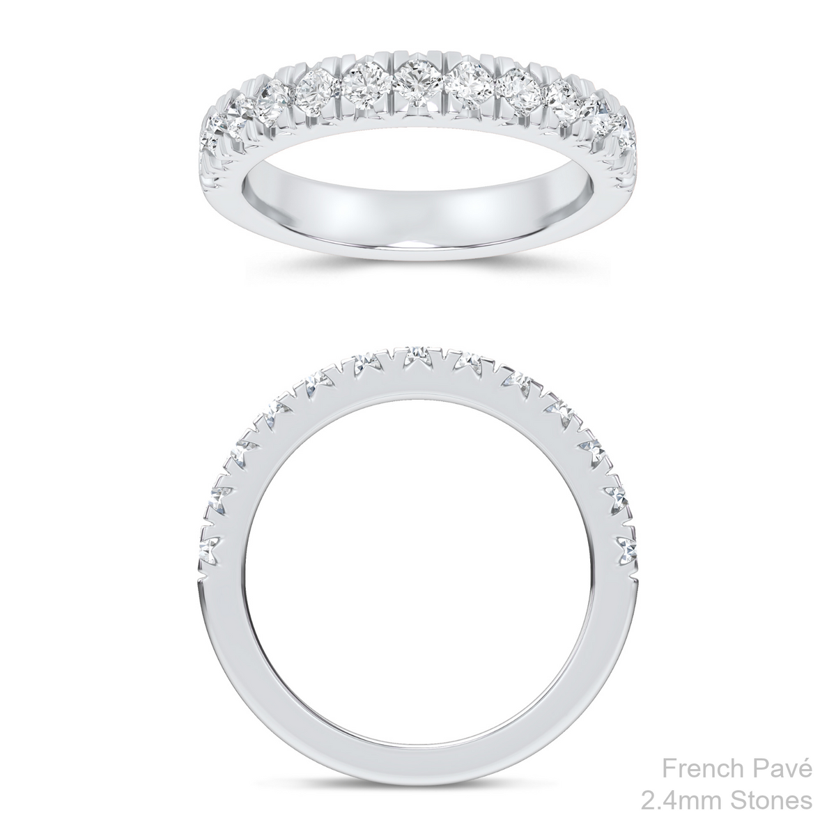 DMJ Band Program: French Pavé Straight Band