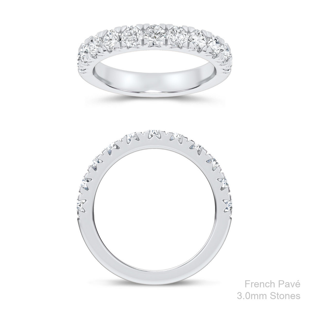 DMJ Band Program: French Pavé Straight Band