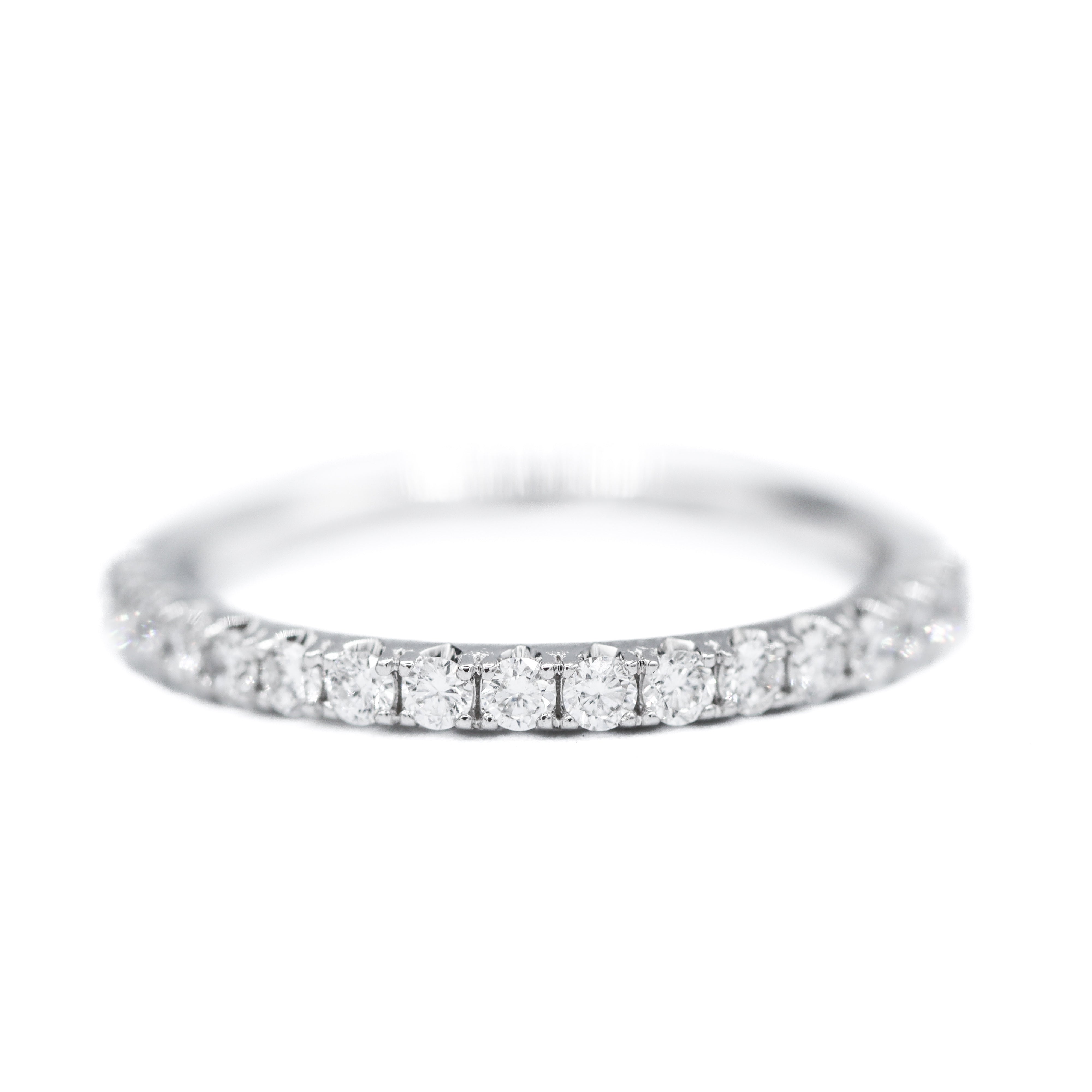 14K White Gold 0.36CTW. Lab-Grown Diamond Band