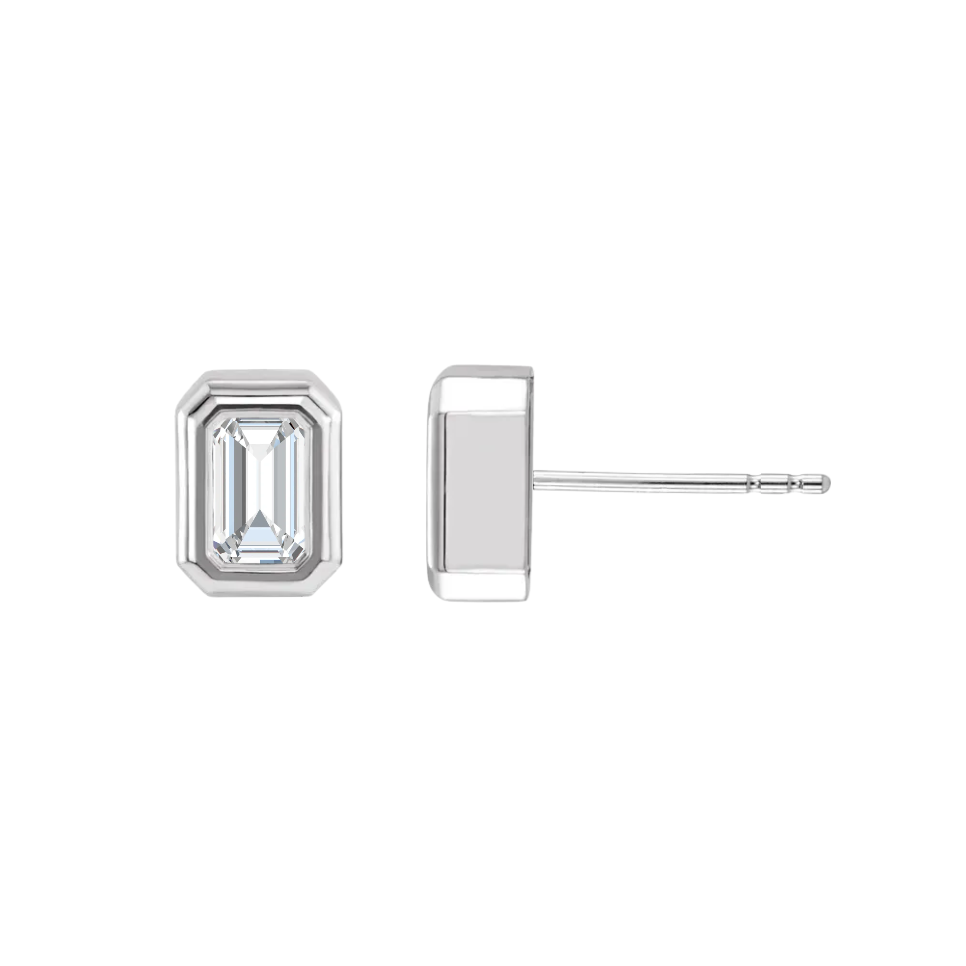 Black Friday 2025 Doorbusters: Sterling Silver Emerald-Cut Moissanite Stud Earrings