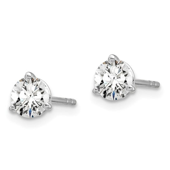 14K White Gold 3/4CTW. Lab-Grown Diamond Stud Earrings