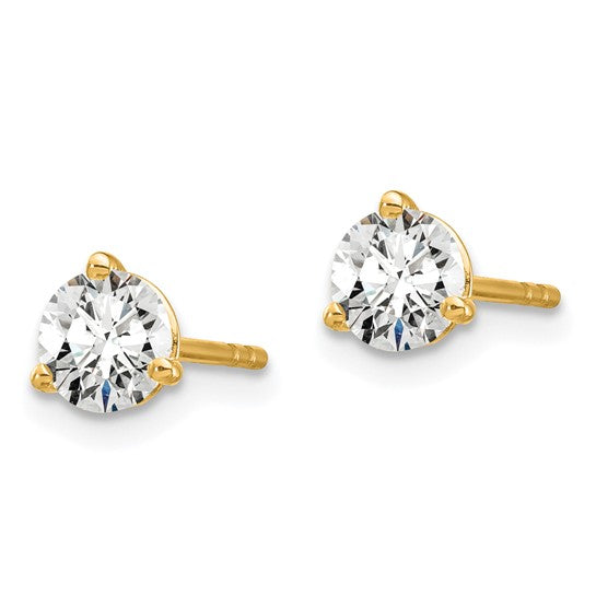 14K Yellow Gold 3/4CTW. Lab-Grown Diamond Stud Earrings