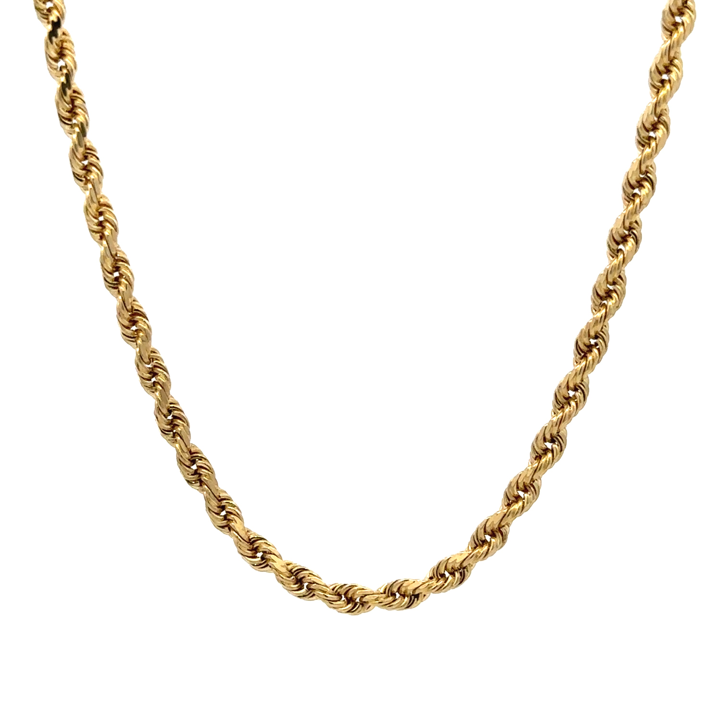 Estate Collection: 14K Yellow Gold 3MM Solid 24" Rope Chain