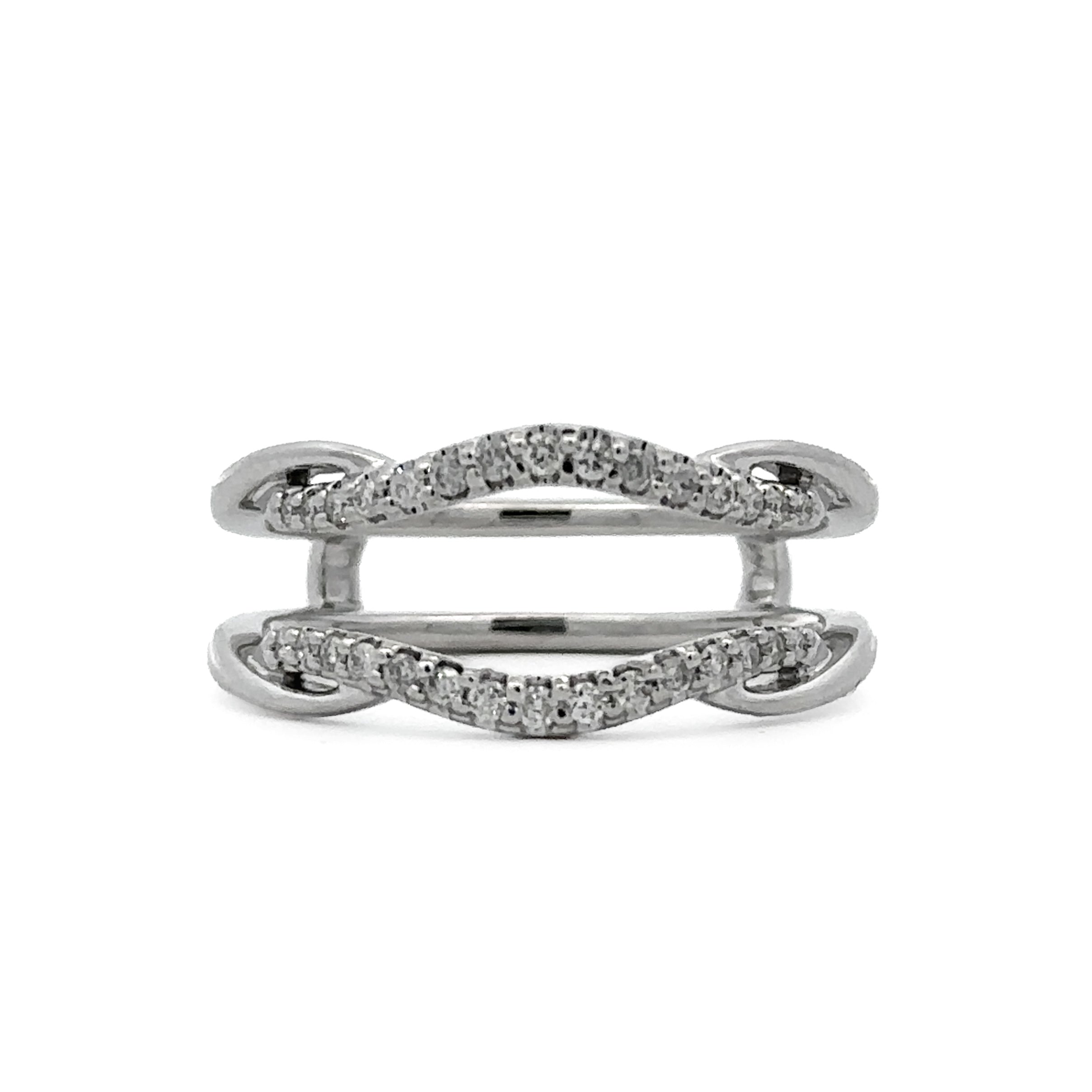 Estate Collection: 14K White Gold 0.23CTW. Diamond Ring Enhancer