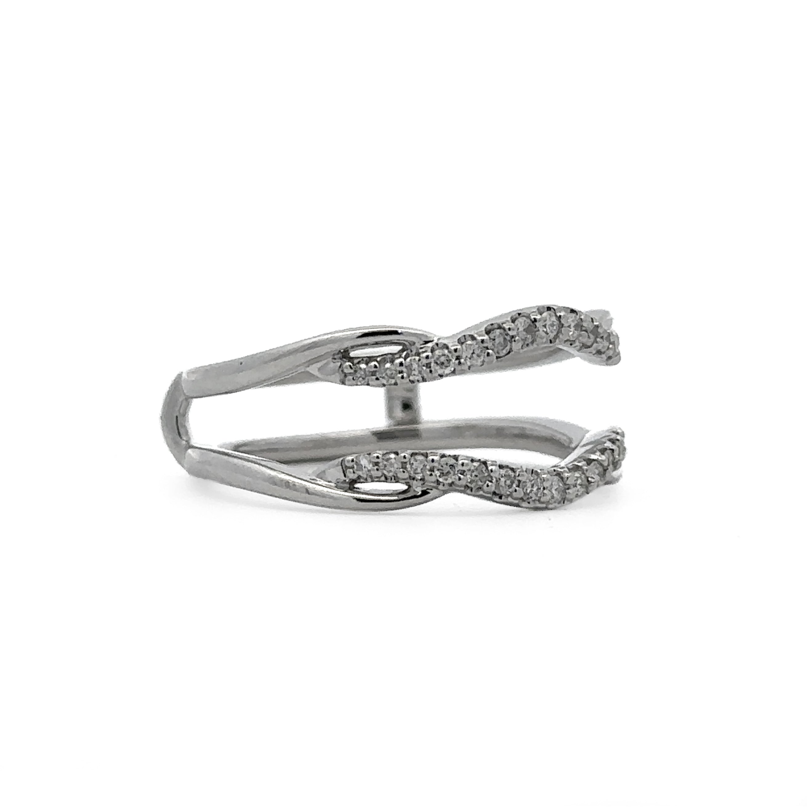 Estate Collection: 14K White Gold 0.23CTW. Diamond Ring Enhancer