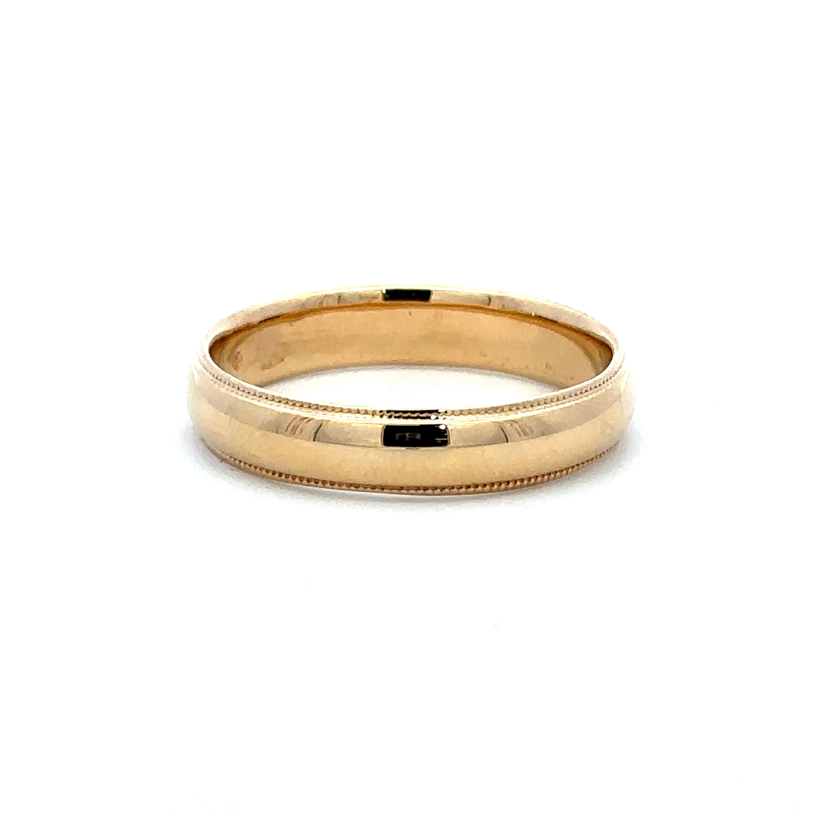 Estate Collection: 10K Yellow Gold 4.5MM Milgrain Edge Wedding Band