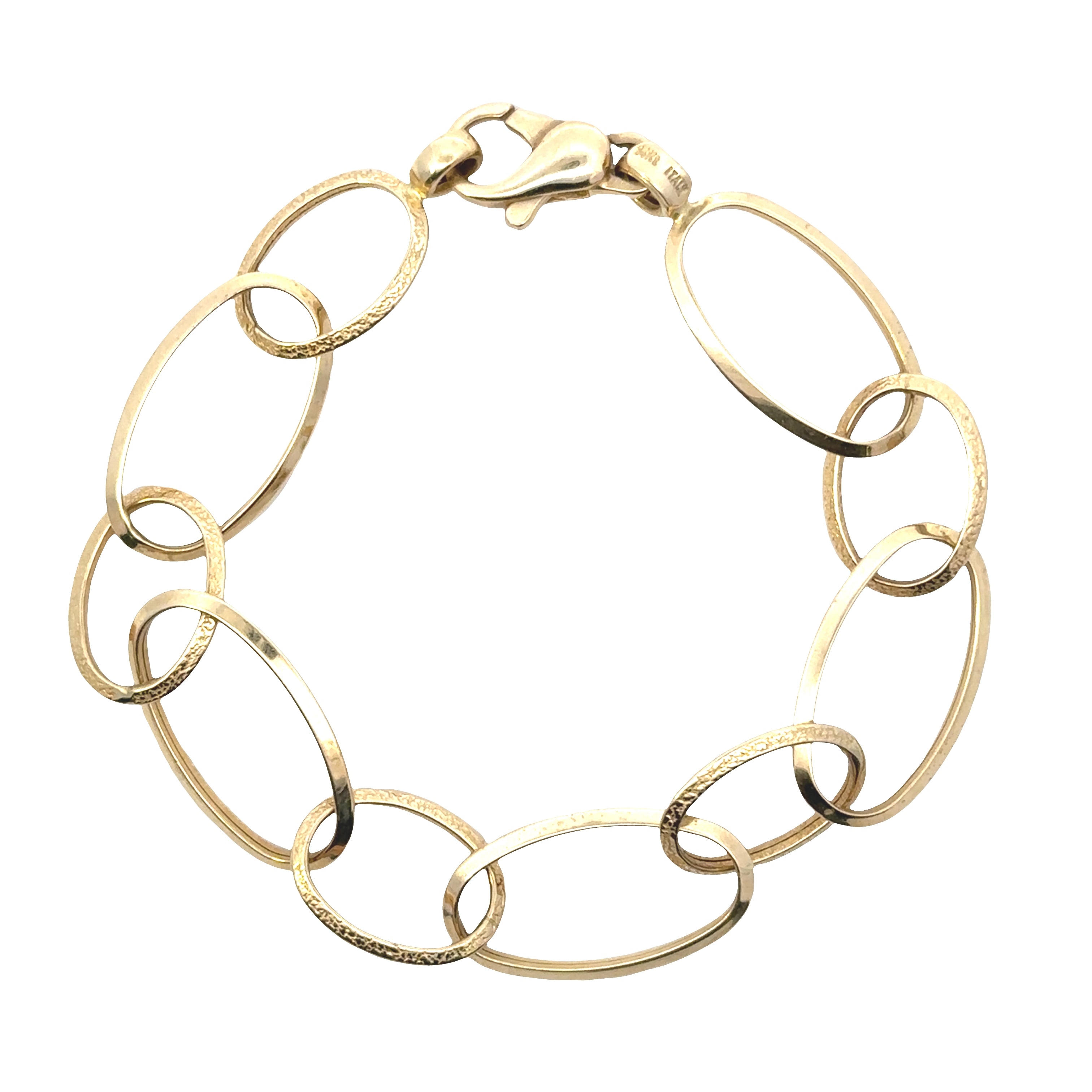 Estate Collection: 14K Yellow Gold Oval Link 8" Bracelet