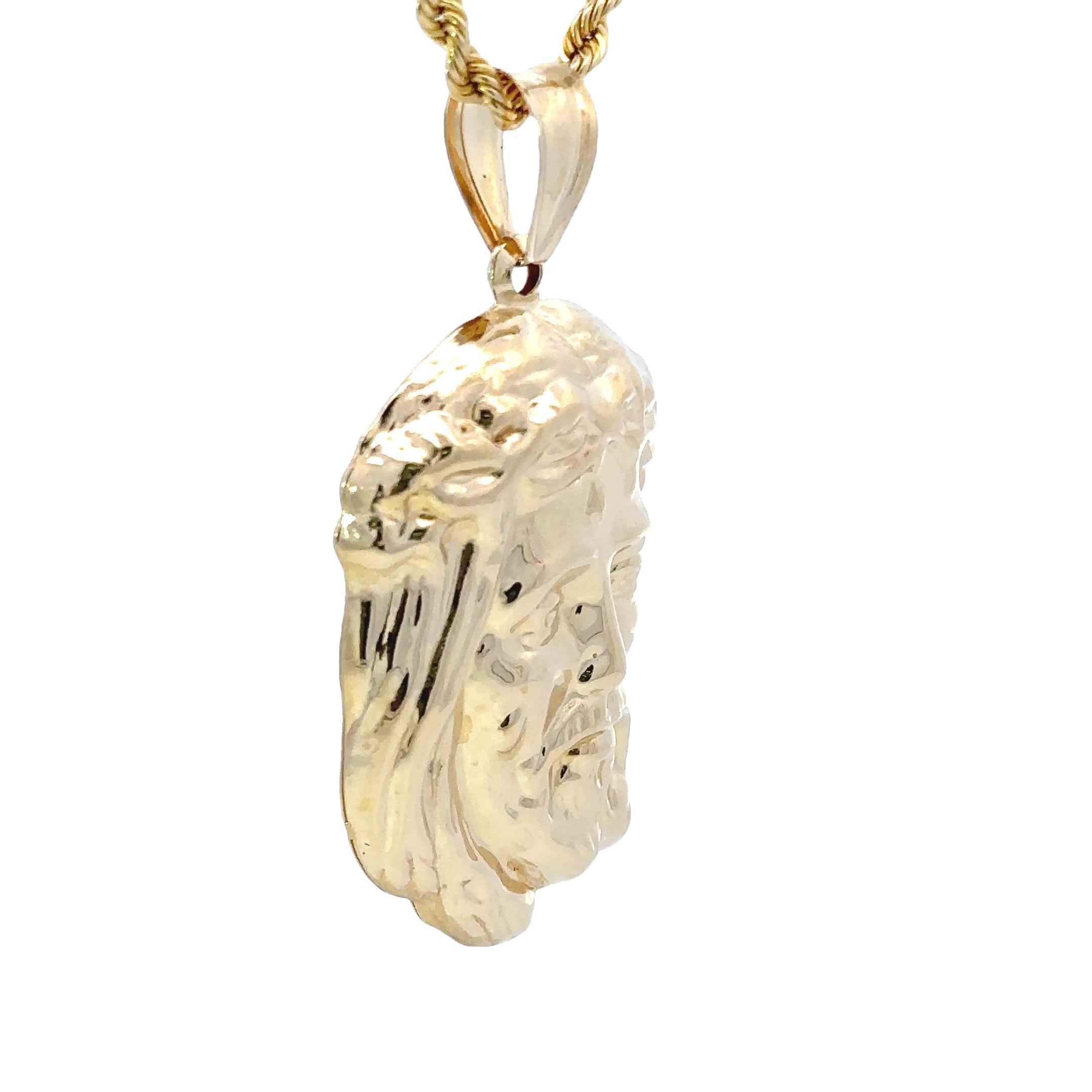 Estate Collection: 14K Yellow Jesus Head Pendant without Chain