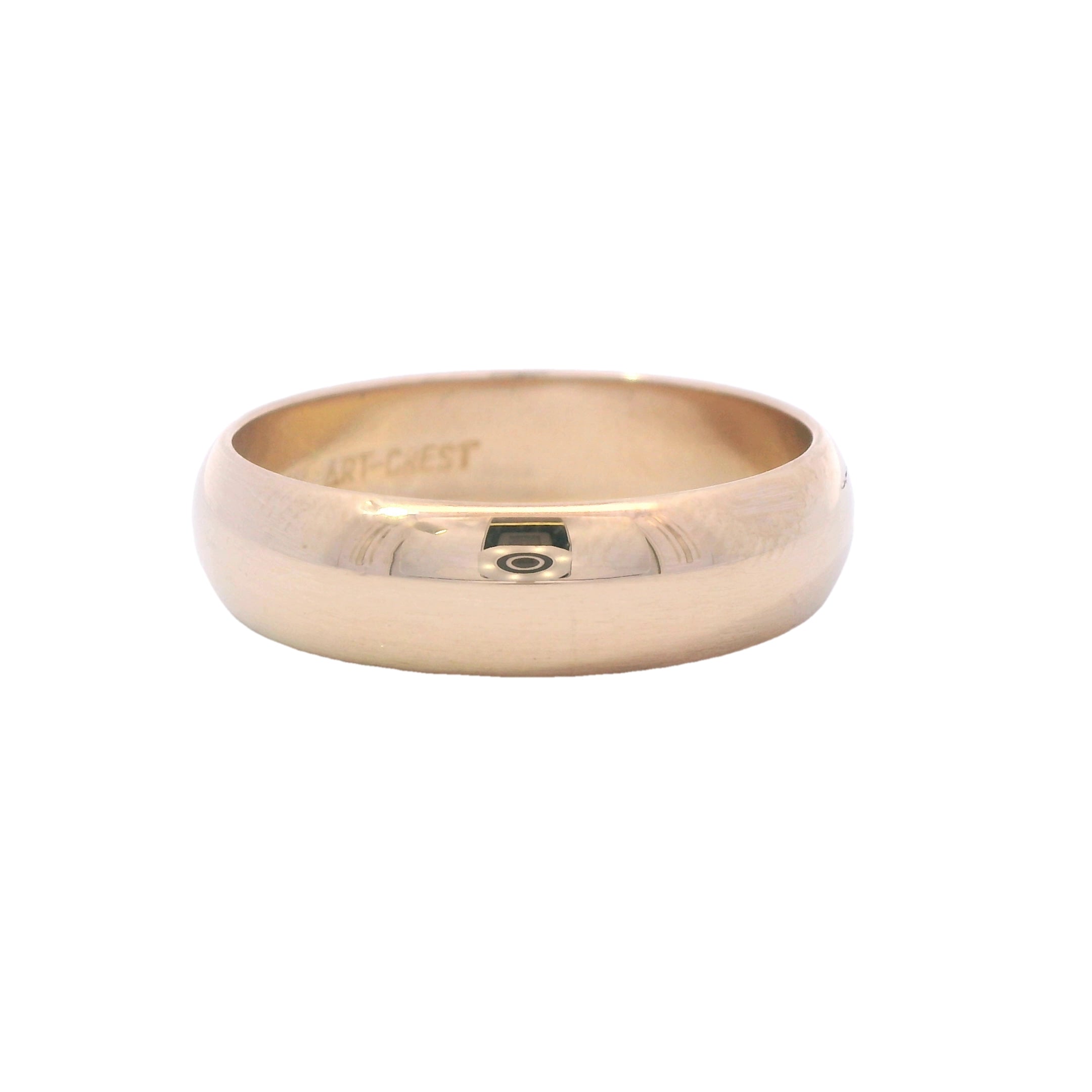 Estate Collection: 14K Yellow Gold 5MM Polished Rounded Milgrain Edge Band