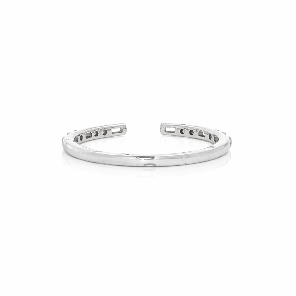 Silver bracelet on a white background