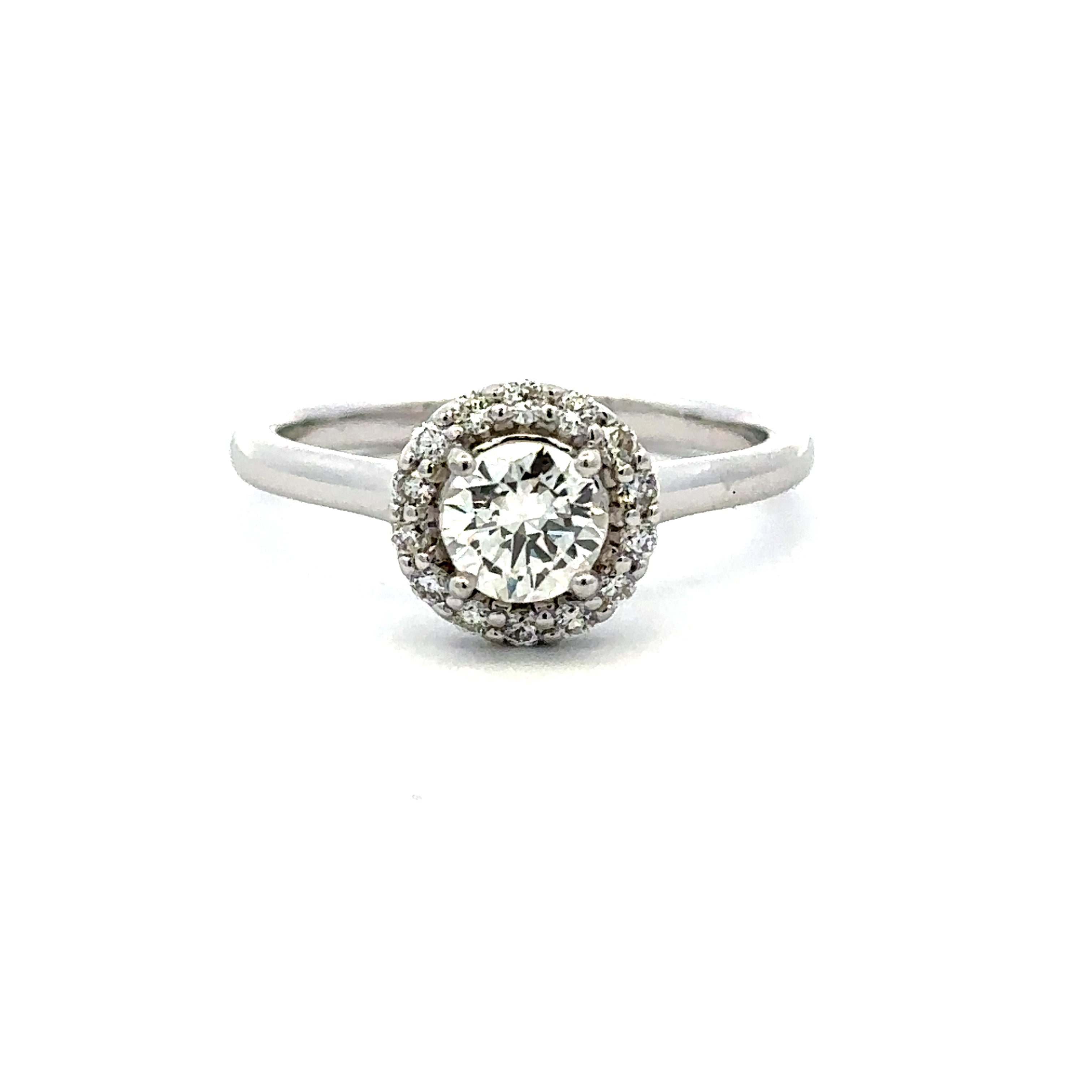 Halo Diamond Ring white gold 