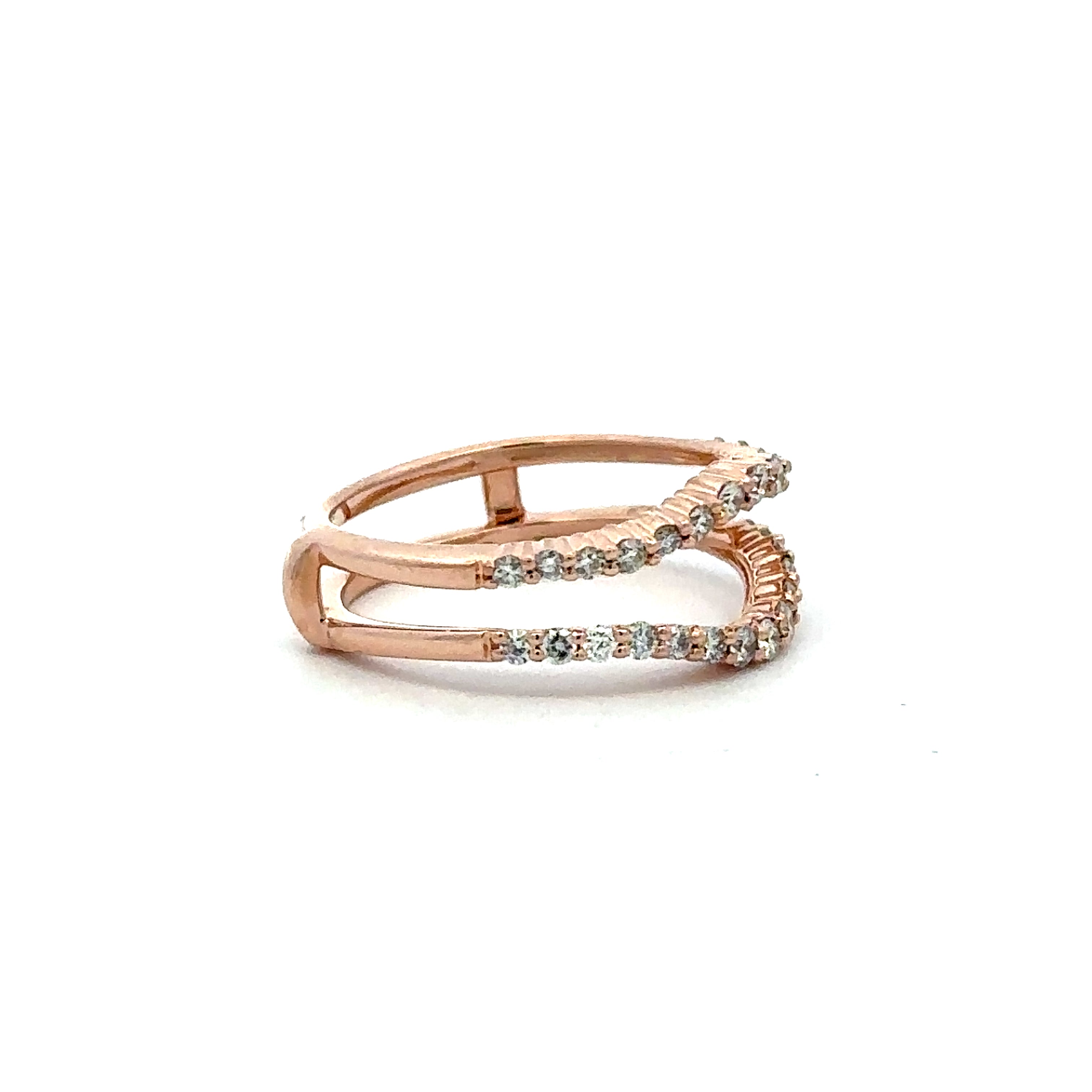 Rose gold enhancer on a white background 