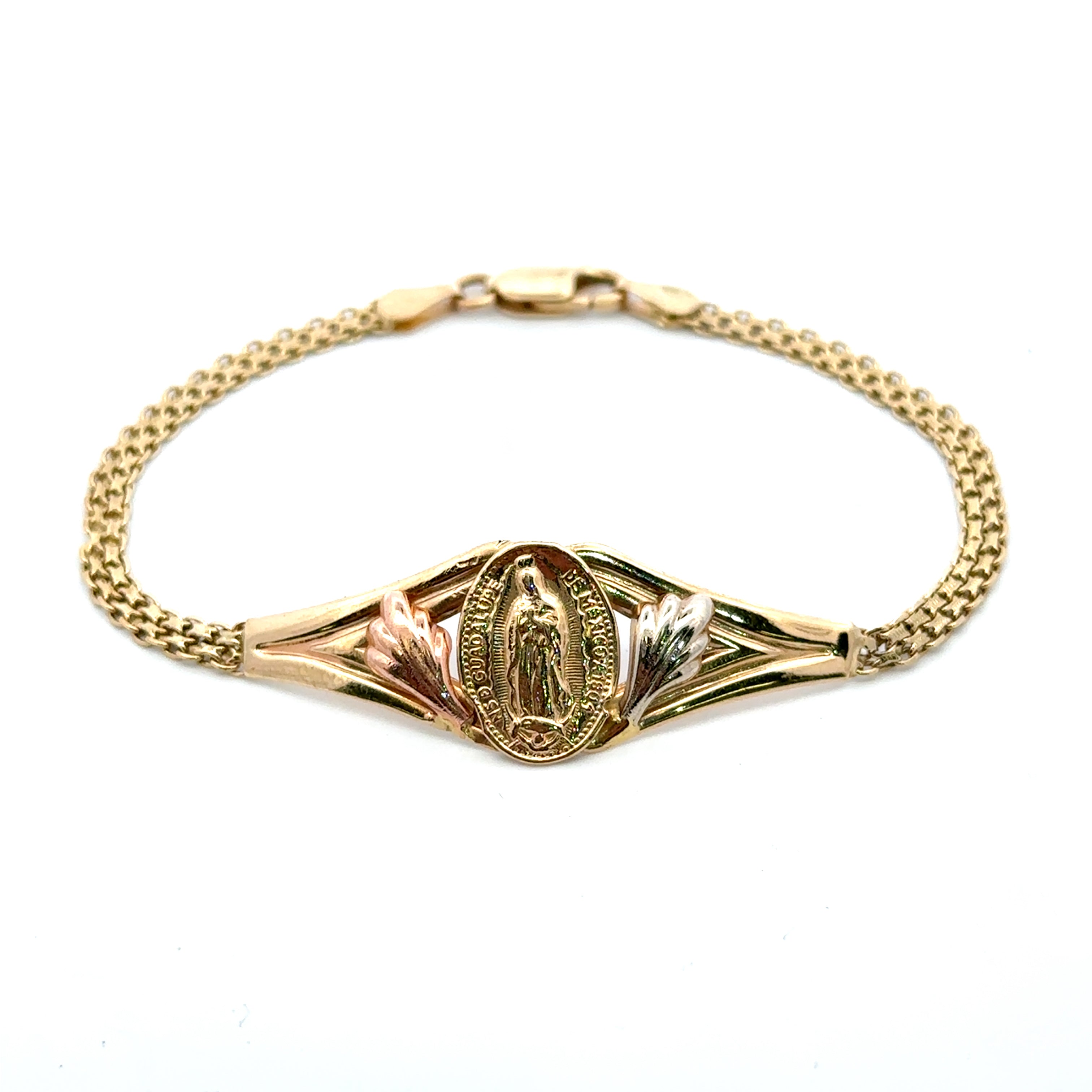 14K yellow Gold Guadalupe Bracelet on a white background