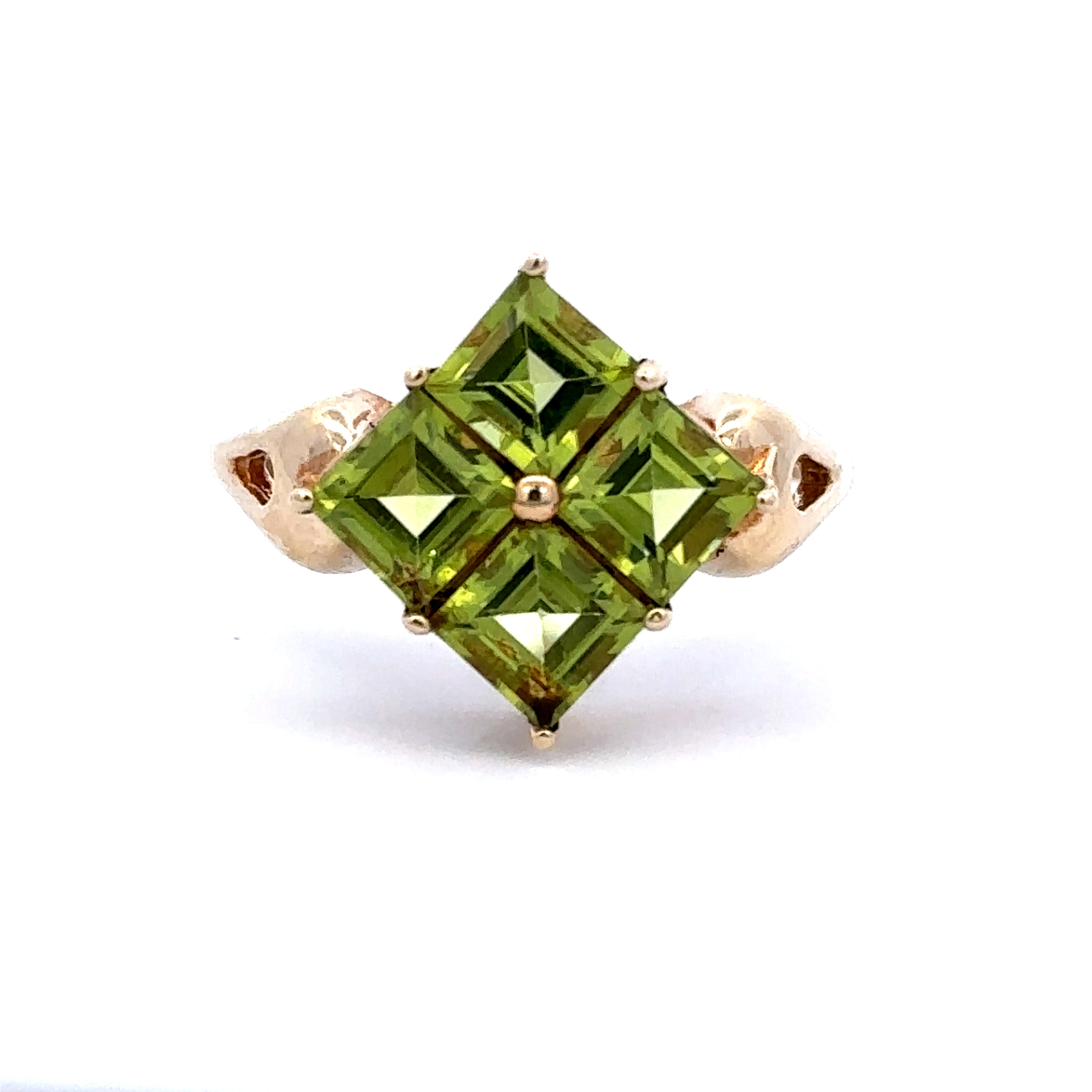 Estate Collection: 10K Yellow Gold Peridot Cocktail Ring
