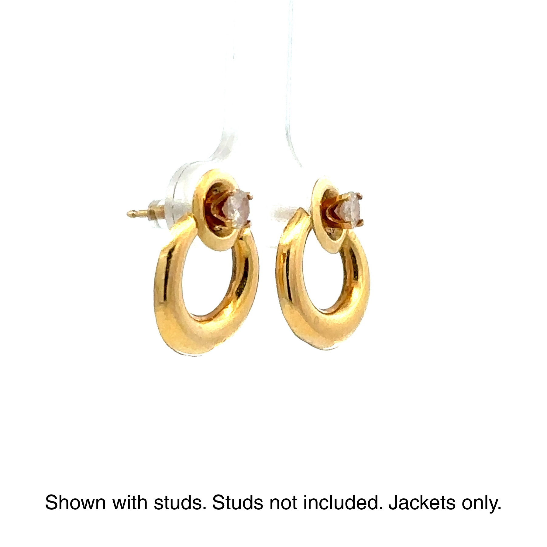 Estate Collection: 14K Yellow Gold Open Circle Earring Jackets