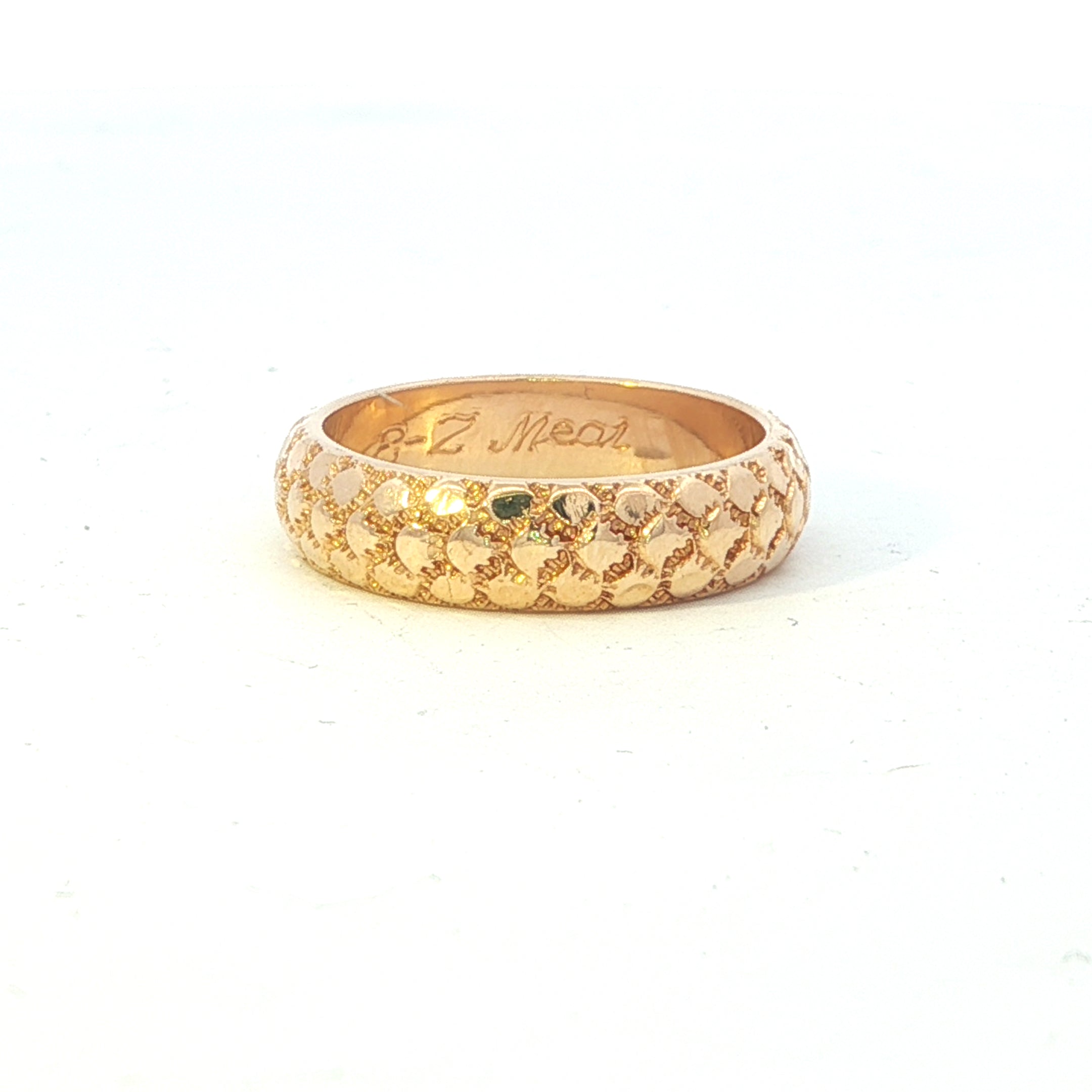 Estate Collection: 14K Yellow Gold Textured Fashion Band