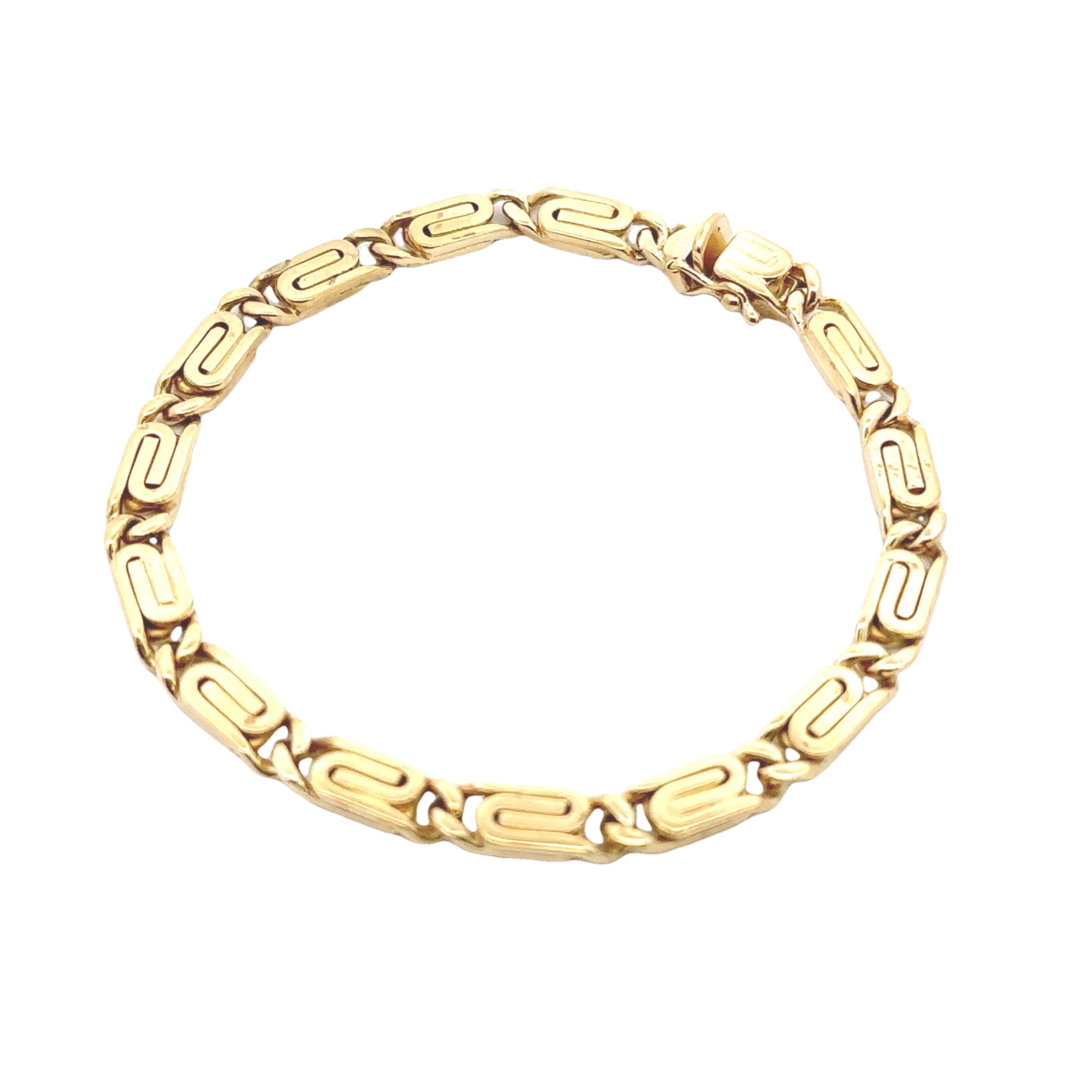 Estate Collection: 18K Yellow Gold Fancy Link Bracelet