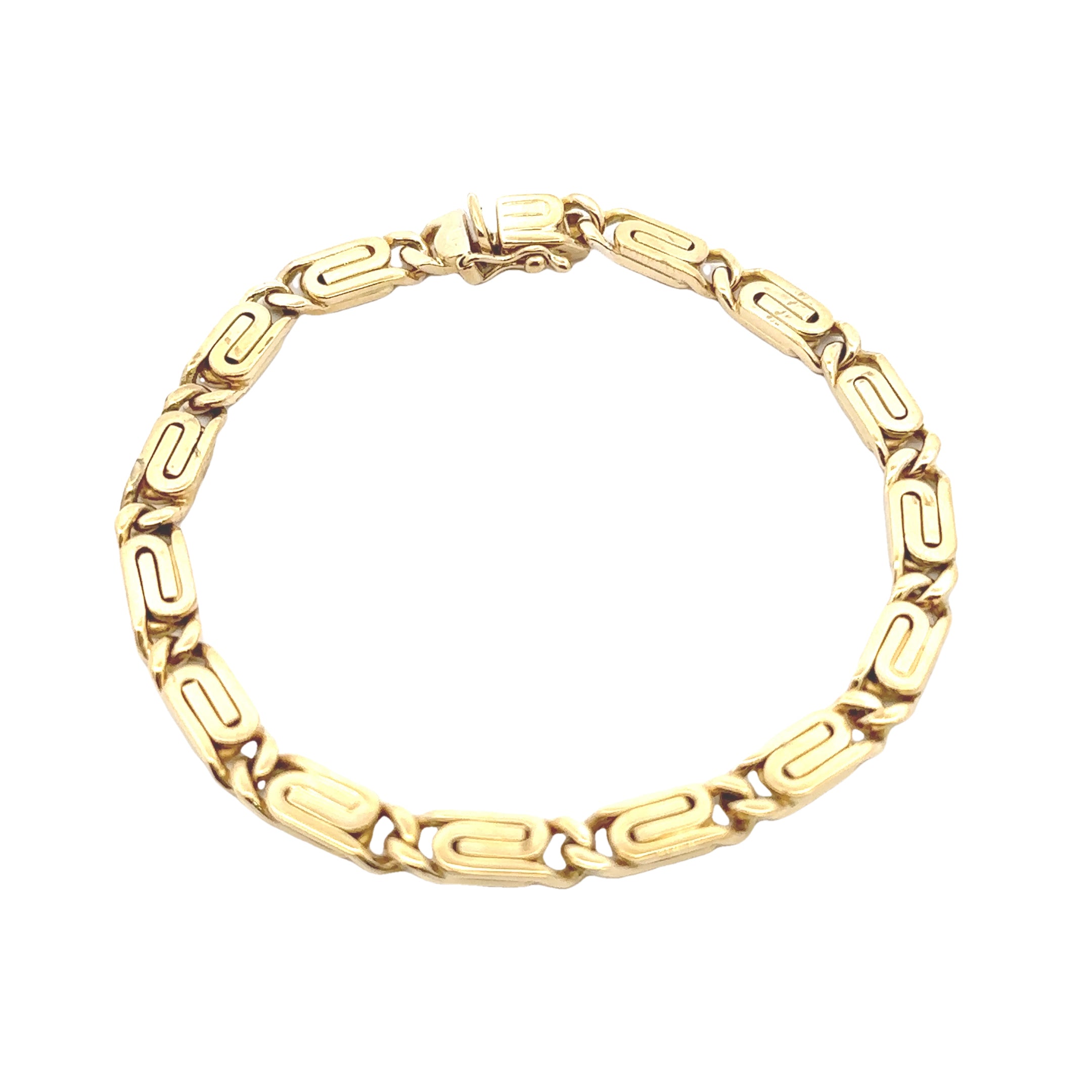 Estate Collection: 18K Yellow Gold Fancy Link Bracelet