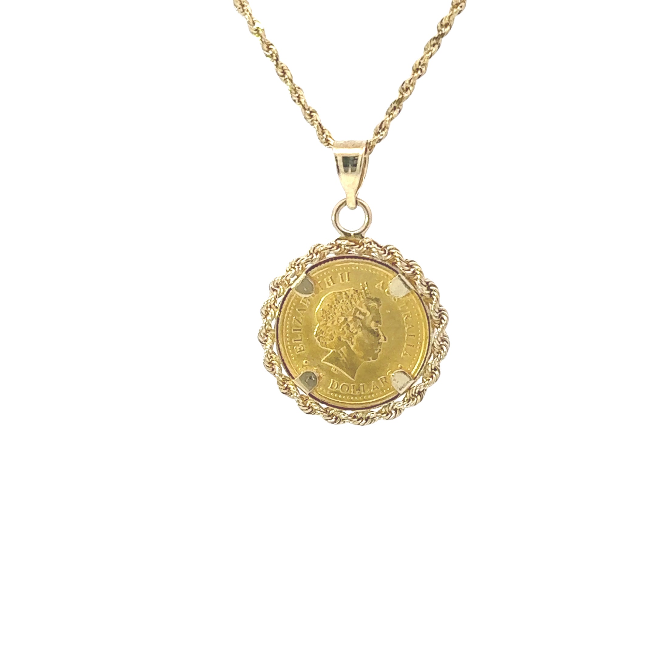 Estate Collection: 14K Yellow Gold Coin Pendant without Chain