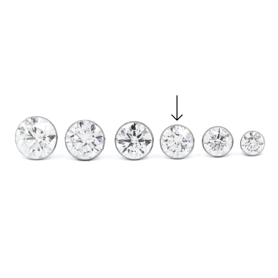 14K White Gold 1.5CTW. Bezel-Set Lab-Grown Diamond Martini Stud Earrings