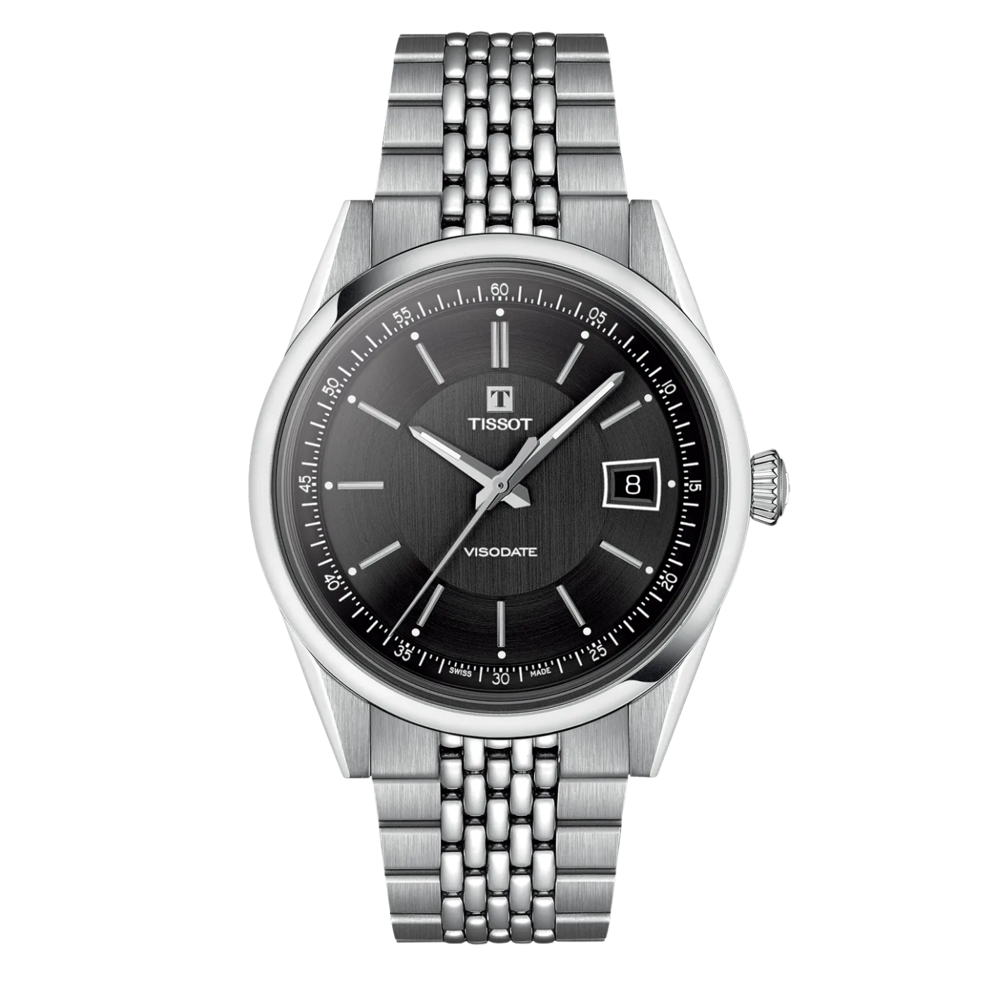 Tissot Visodate 39mm Men's Classical Traditional Swiss Automatic Black Dial Face Watch
