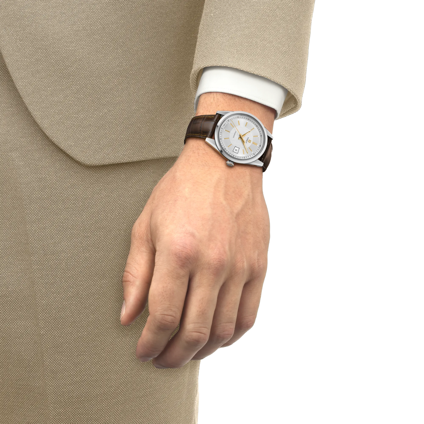 Tissot Visodate 39mm Men's Classical Traditional Swiss Automatic Two-Tone Dial Face Watch