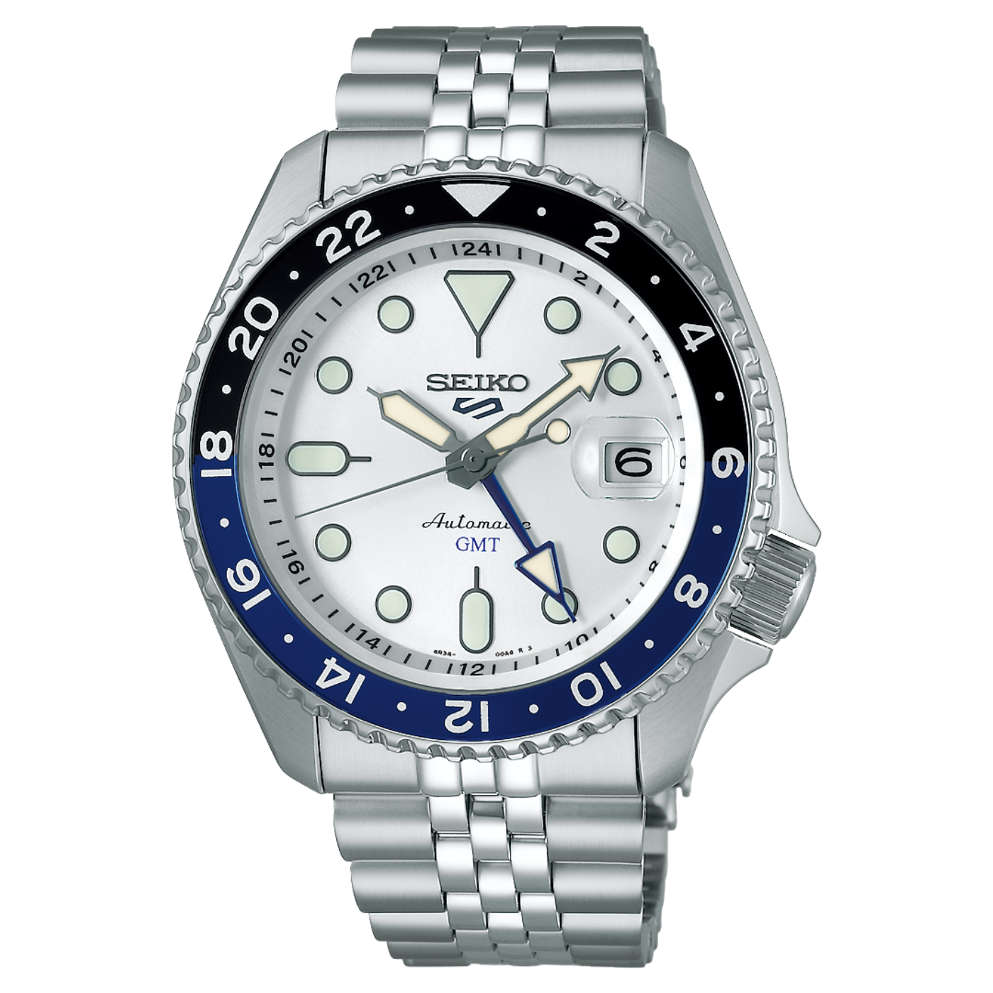SEIKO 5 Sports Men's SKX Series Automatic GMT White Dial Watch