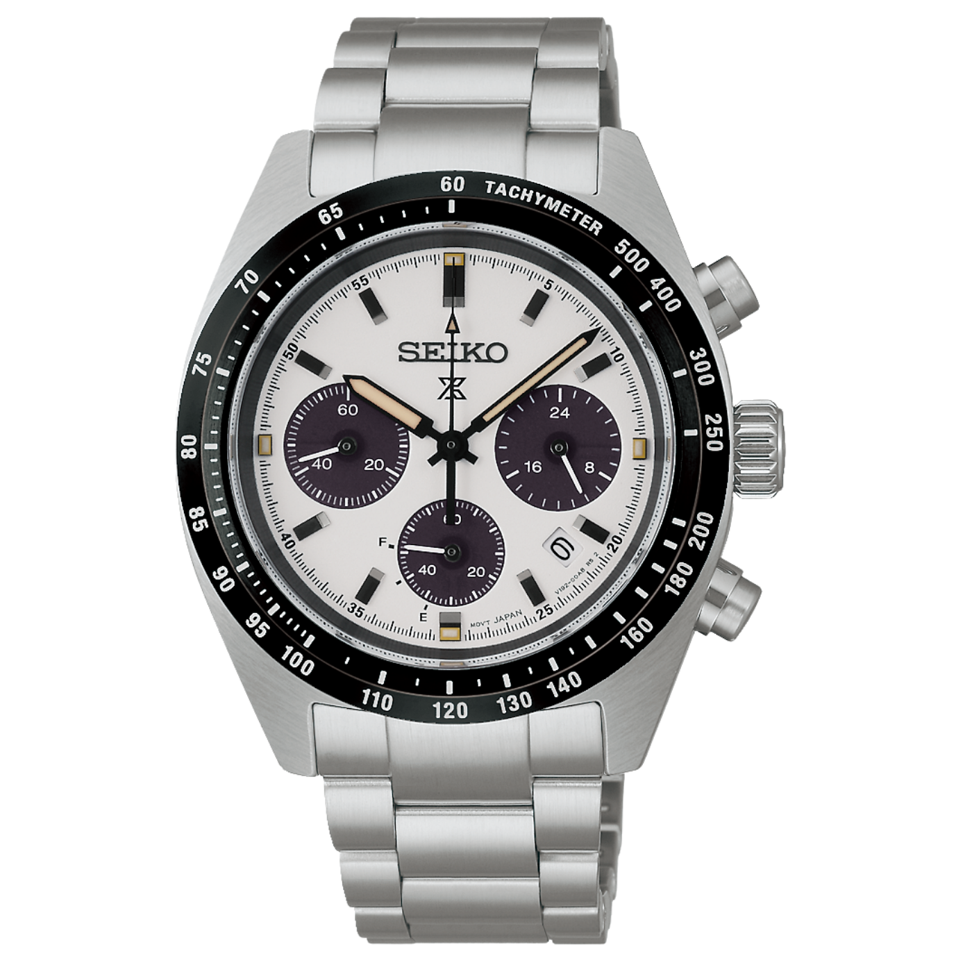 SEIKO Men's Prospex Speed Timer Solar Chronograph White Dial Watch