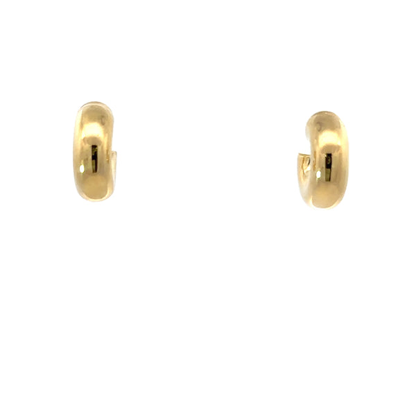 14K Yellow Gold Chunky Mini Stud Hoop Earrings