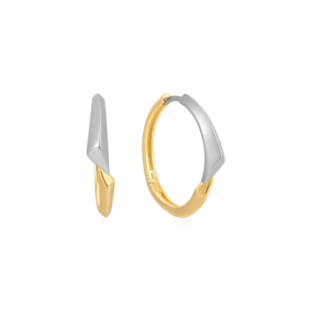 Ania Haie Two-Tone Arrow Hoop Earrings