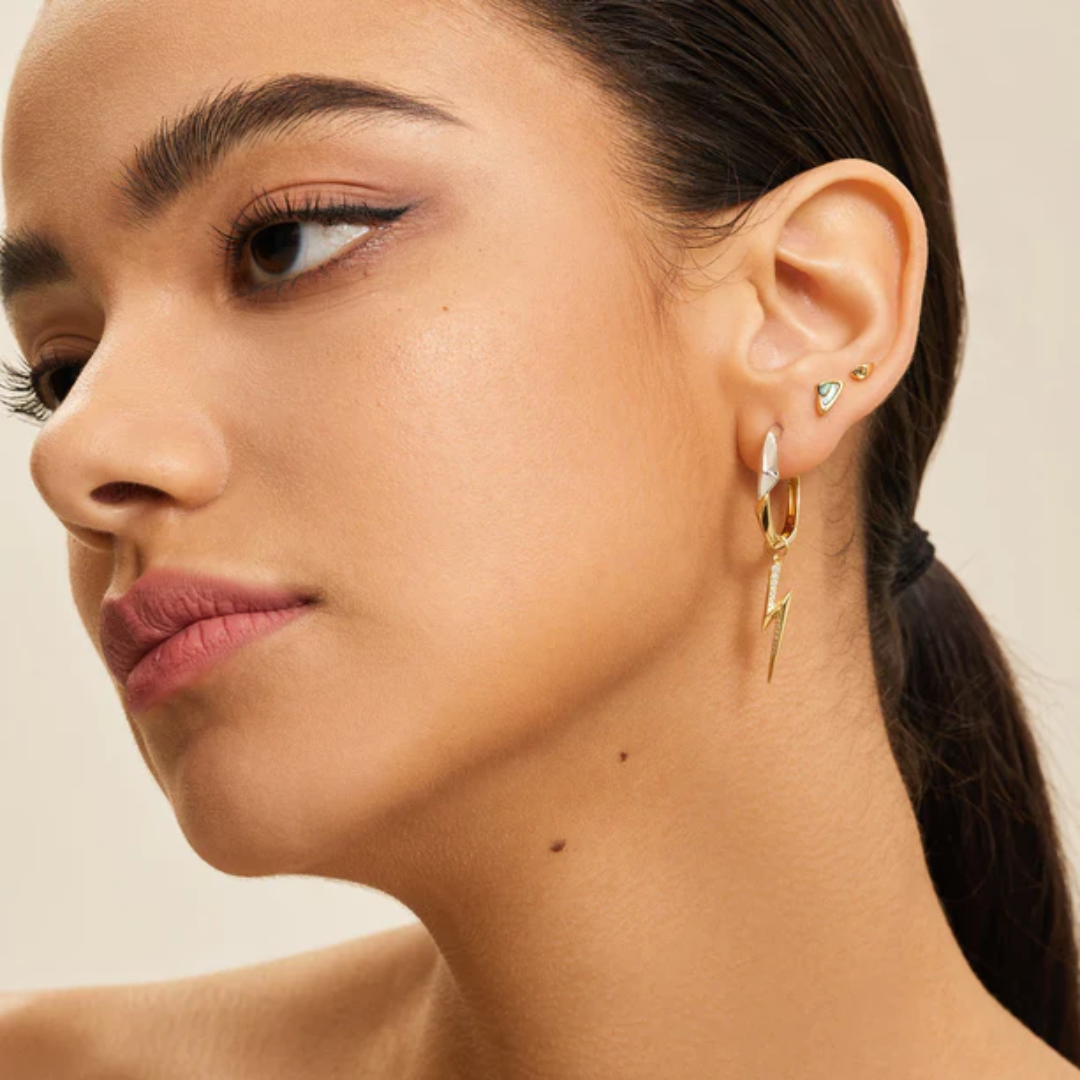 Ania Haie Two-Tone Arrow Hoop Earrings