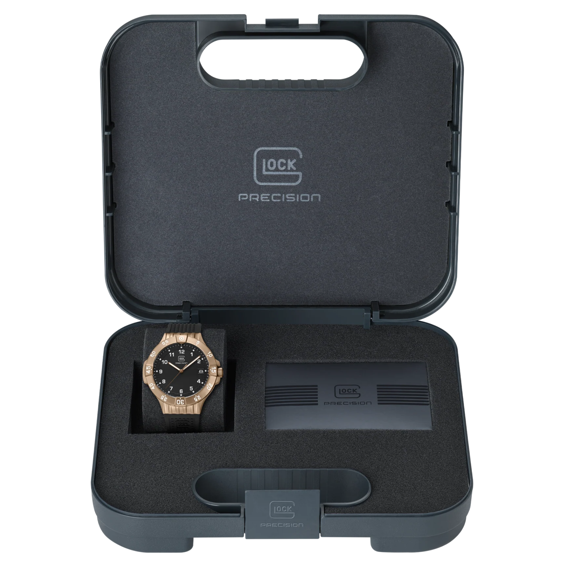 GLOCK Watch Super Sale - Coyote Tone Stainless Steel Black Dial with Silicone Band (GW-15-7-22)