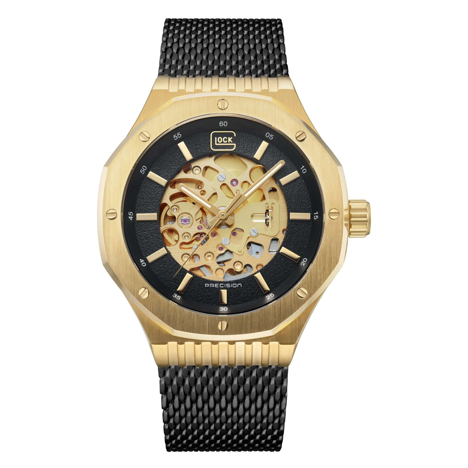 GLOCK Watch Super Sale - Two-Tone Black & Gold-Tone Stainless Steel Automatic (GW-21-1-24)