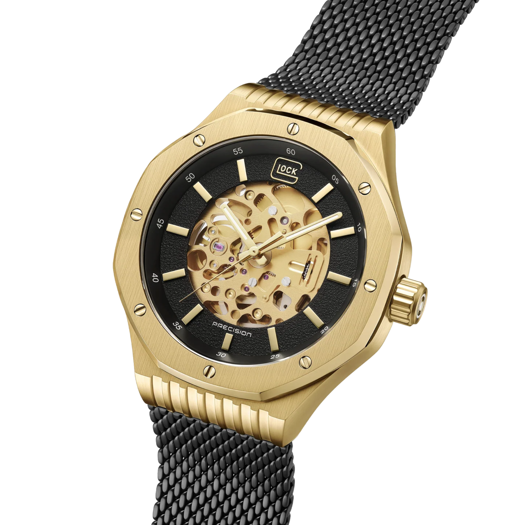 GLOCK Watch Super Sale - Two-Tone Black & Gold-Tone Stainless Steel Automatic (GW-21-1-24)