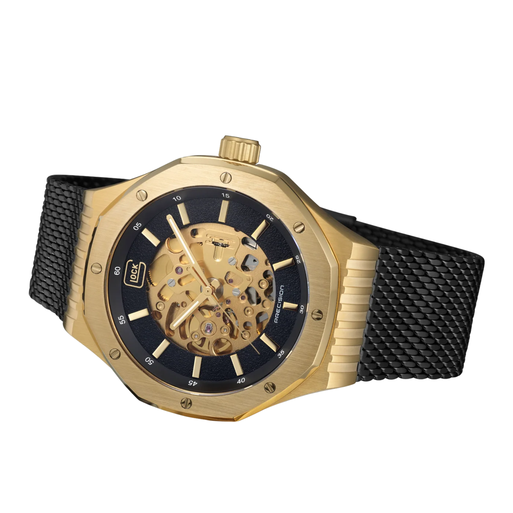 GLOCK Watch Super Sale - Two-Tone Black & Gold-Tone Stainless Steel Automatic (GW-21-1-24)