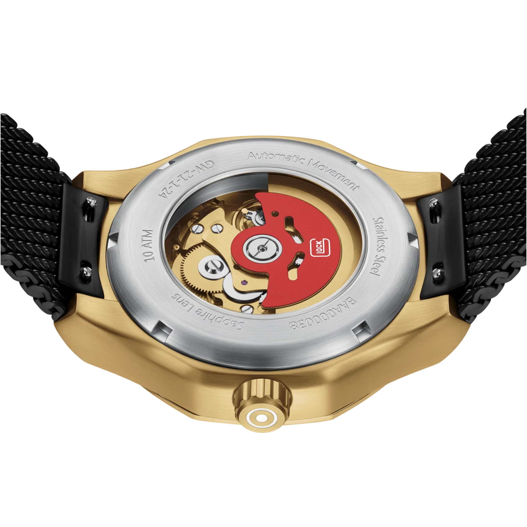 GLOCK Watch Super Sale - Two-Tone Black & Gold-Tone Stainless Steel Automatic (GW-21-1-24)