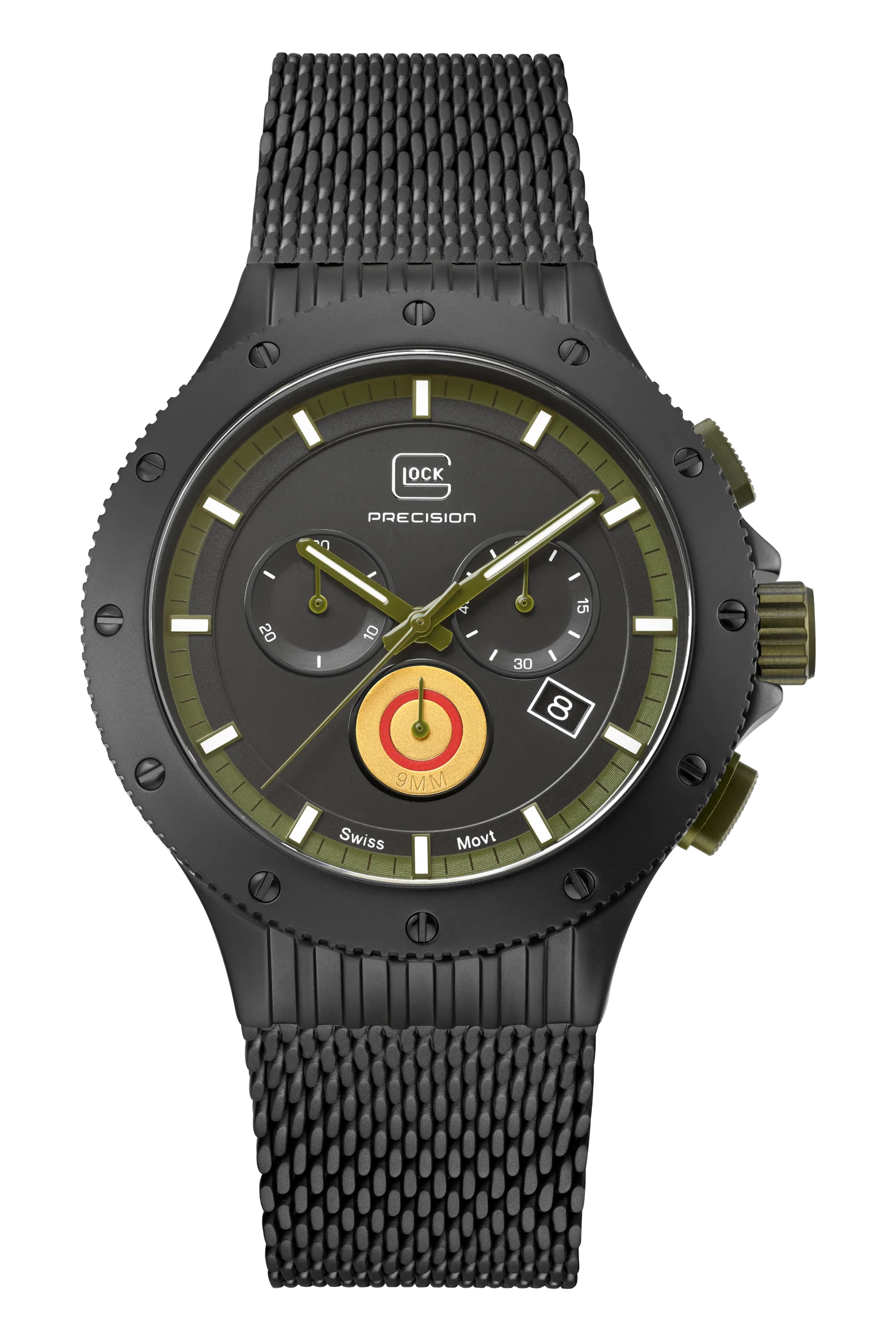 Limited Edition Black Titanium Glock Watch With Interchangeable Straps