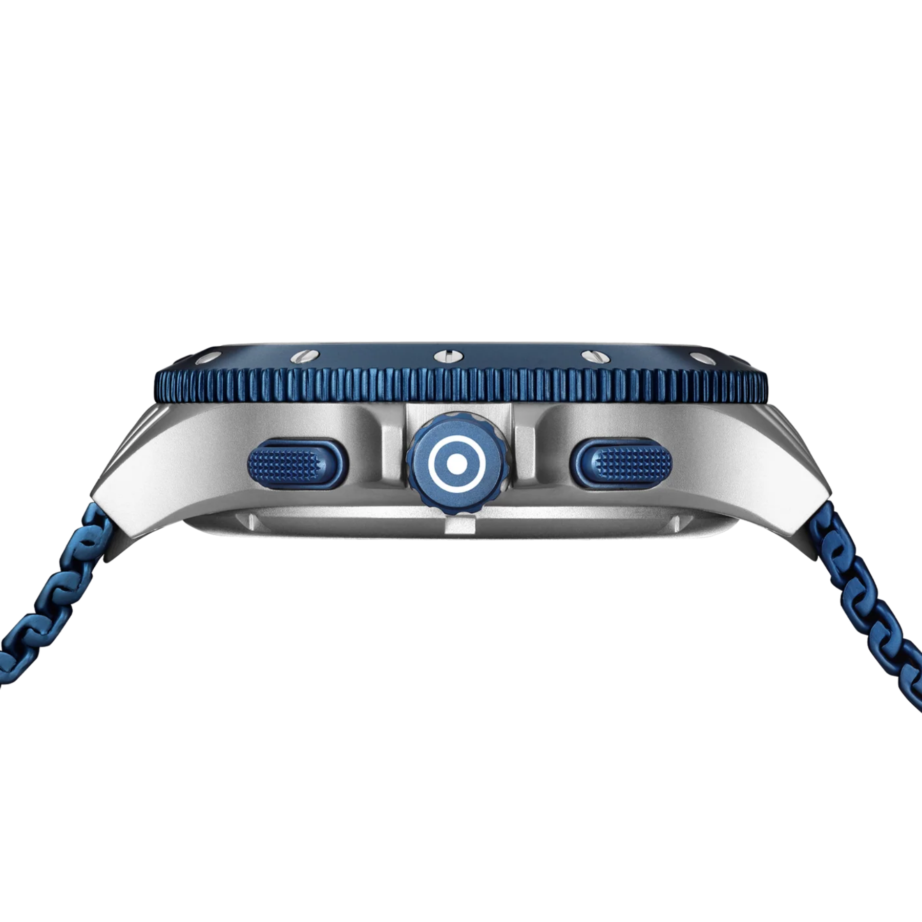 Glock Watch Super Sale - Titanium Case with Dark Blue Face and Mesh Strap (GW-27-3-24)