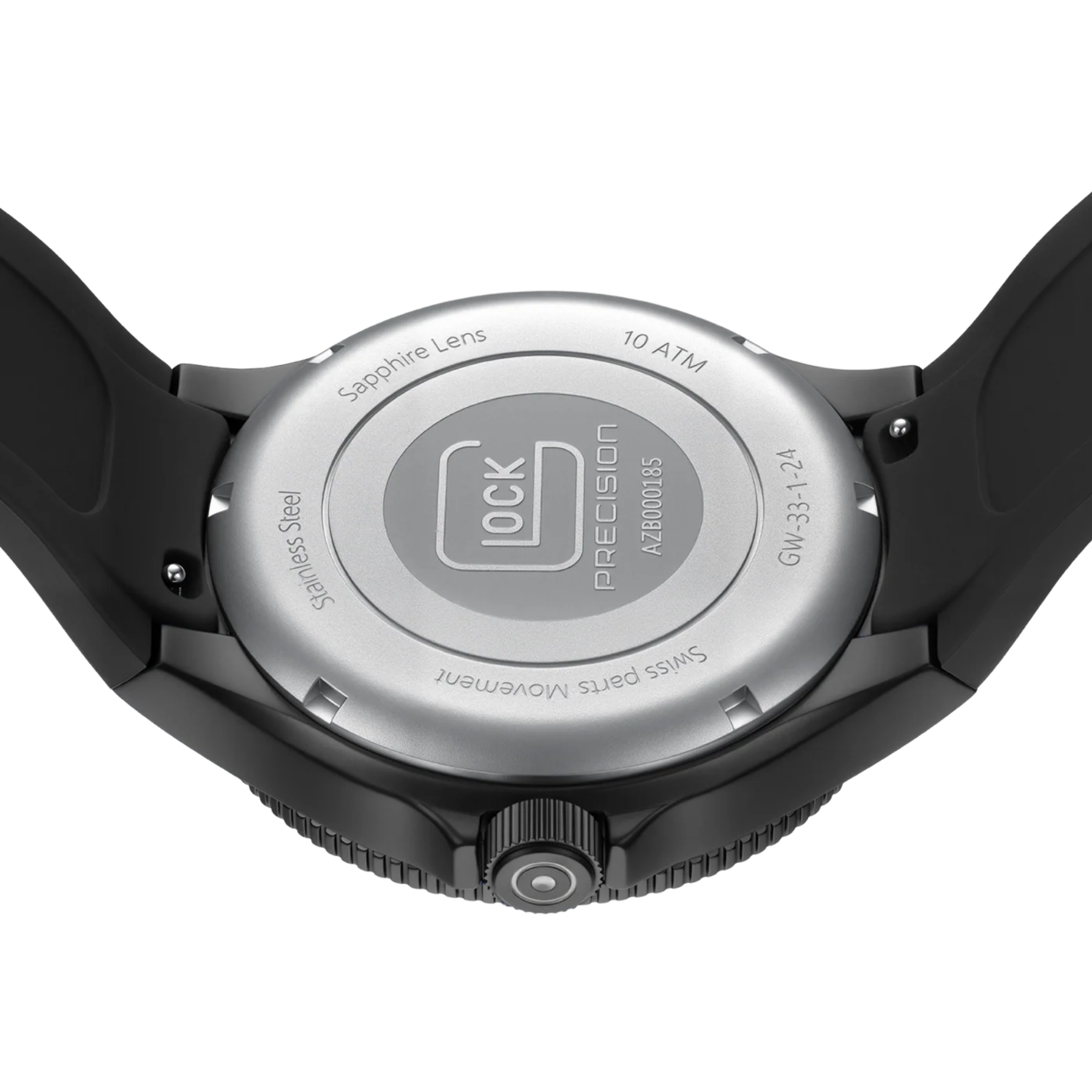GLOCK Watch Super Sale - Black Stainless Steel Japanese Movement with Mesh Strap (GW-33-1-24)
