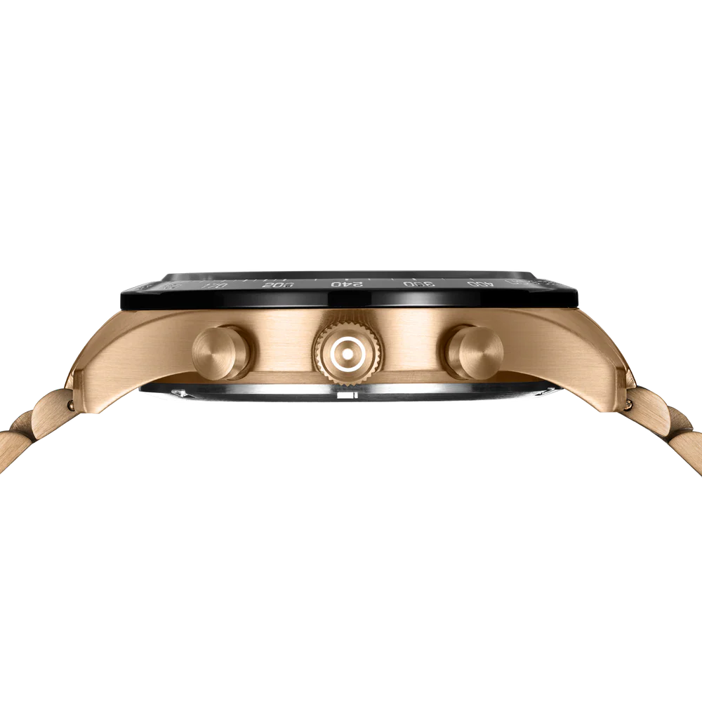 Brushed Coyote Stainless Steel Chronograph Swiss Quartz Glock Watch