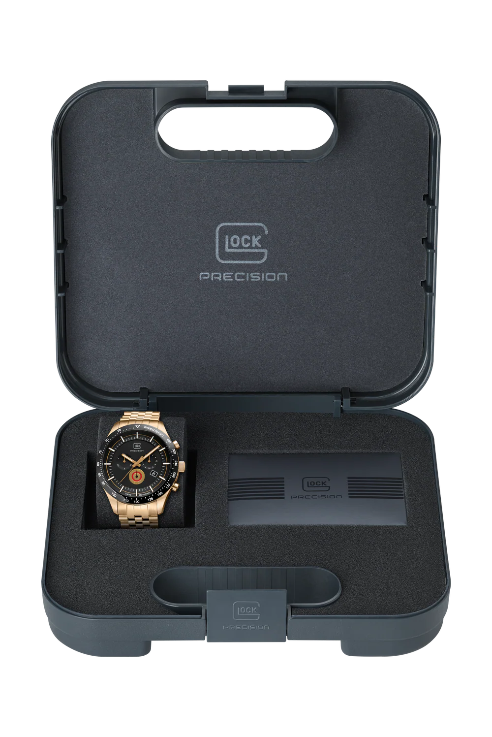 Brushed Coyote Stainless Steel Chronograph Swiss Quartz Glock Watch