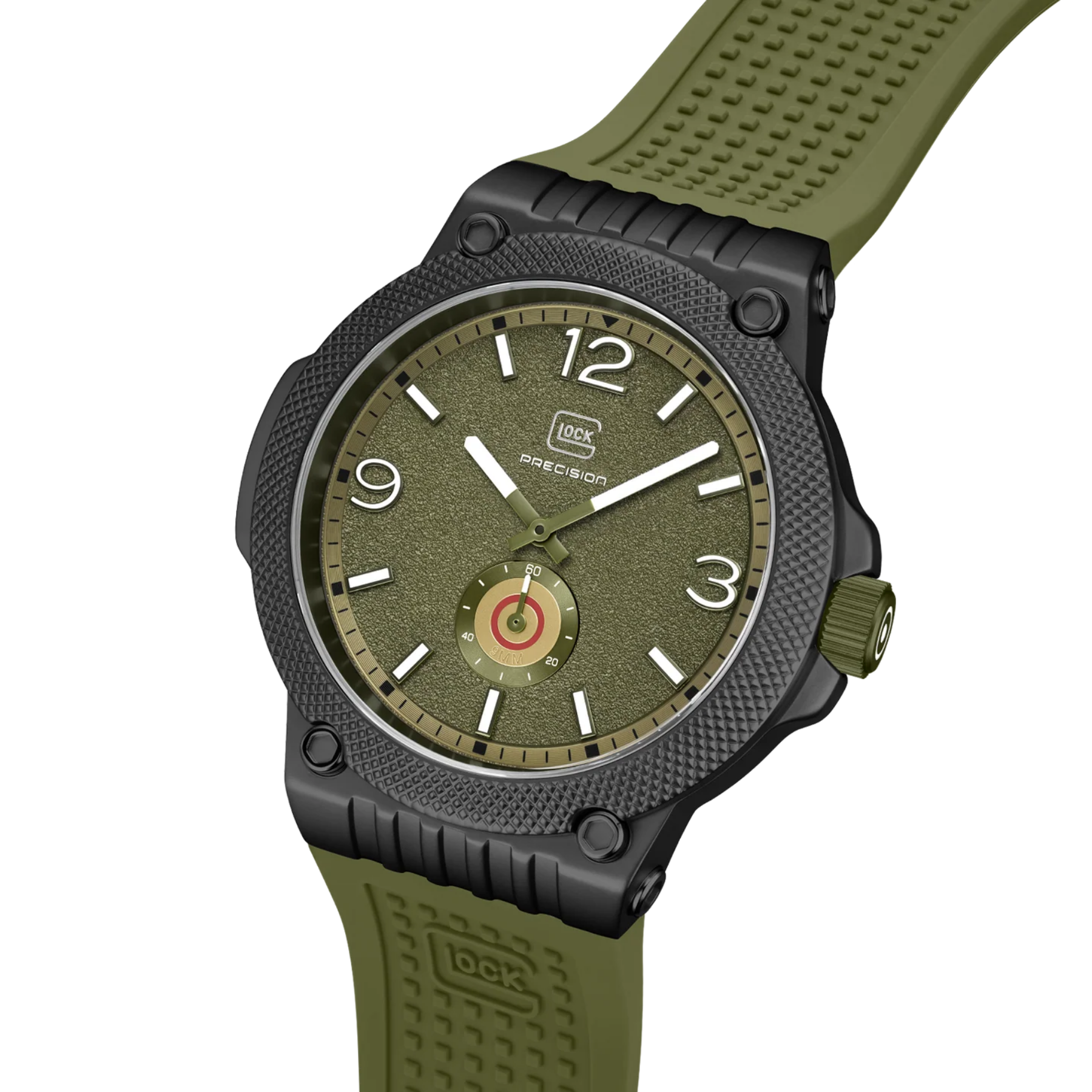 Army Green Stainless Steel Japanese Movement Glock Watch