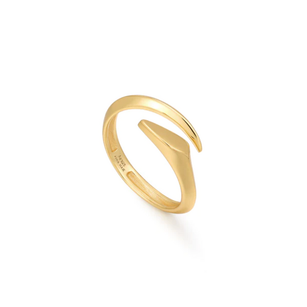 Ania Haie 14K Yellow Gold-Plated Arrow Twist Adjustable Ring