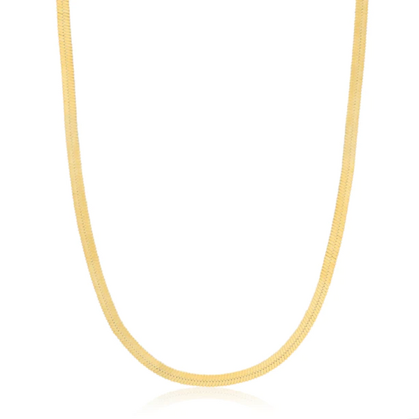 Ania Haie 14K Yellow Gold-Plated Flat Herringbone Chain Necklace