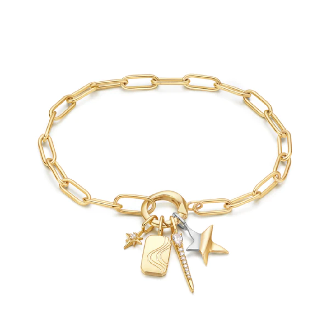 Ania Haie Gold-Plated Sparkle Bar Charm